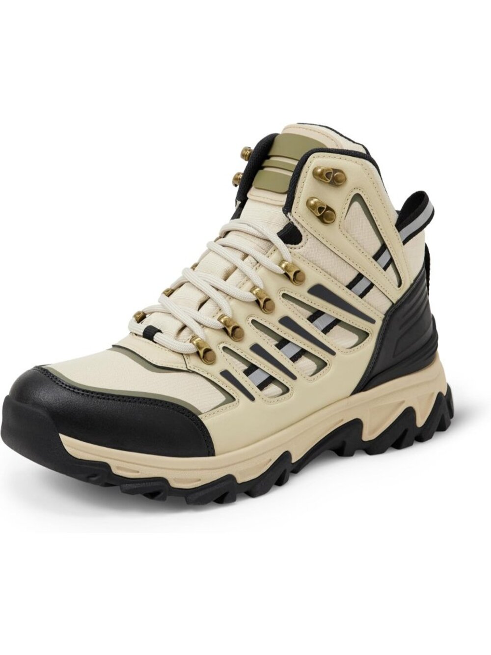 Men's Sand Waterproof Shoes Casual High Top Round Toe Non Slip Hiking Boots
